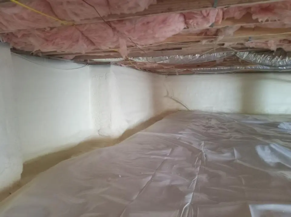 Crawl space encapsulation with closed-cell spray foam for Spray Foam Roofing in Belle Haven